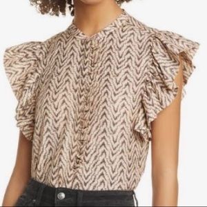 Joie Gabriana Blouse, Small, Melon